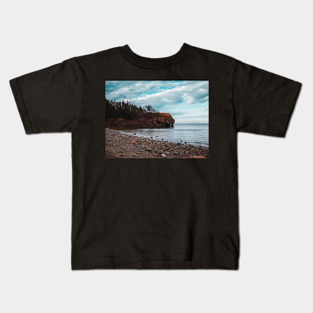 Pokeshaw Rock New-Brunswick, Canada V2 Kids T-Shirt by Family journey with God